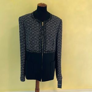 Escada Navy Blue Jacket Size Large New With Tags!